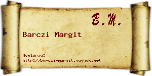Barczi Margit névjegykártya